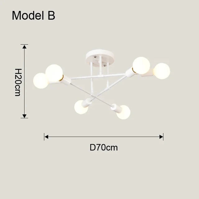 Nordic Black & Gold Minimalist Chandelier