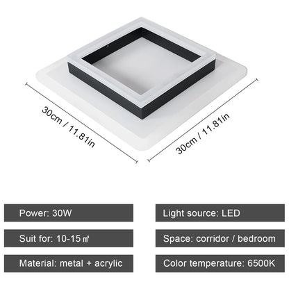Minimalist Square Acrylic LED Ceiling Light