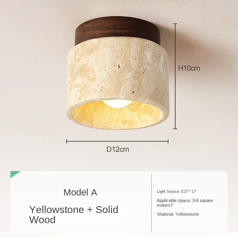 Japanese Wood & Stone Surface Downlight
