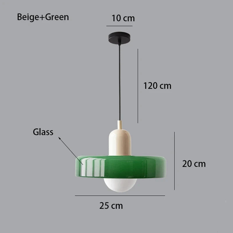 Retro Bauhaus Fluted Glass Chandelier