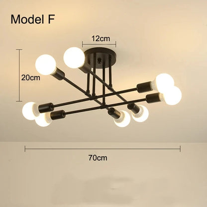 Nordic Black & Gold Minimalist Chandelier