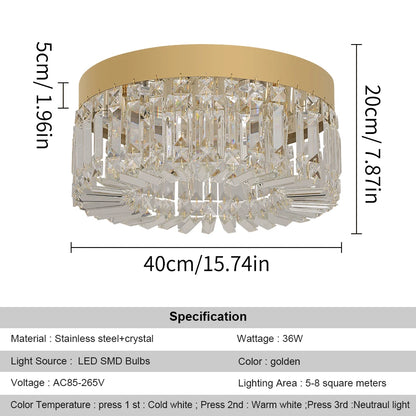 Luxury Gold Crystal LED Chandelier