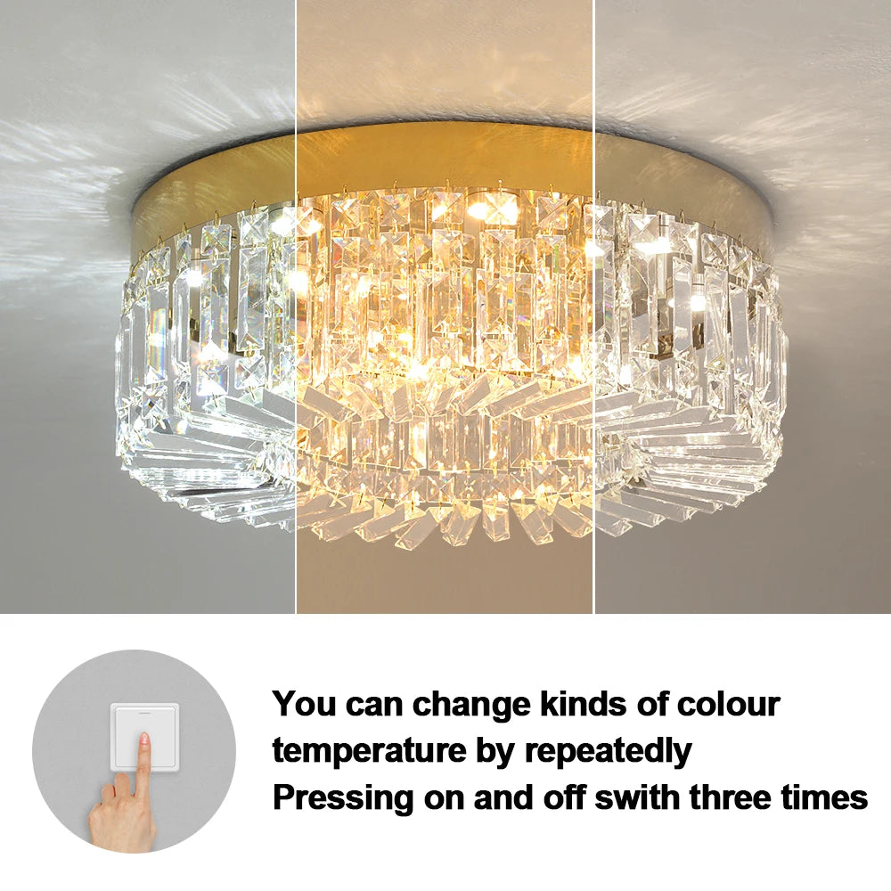 Luxury Gold Crystal LED Chandelier