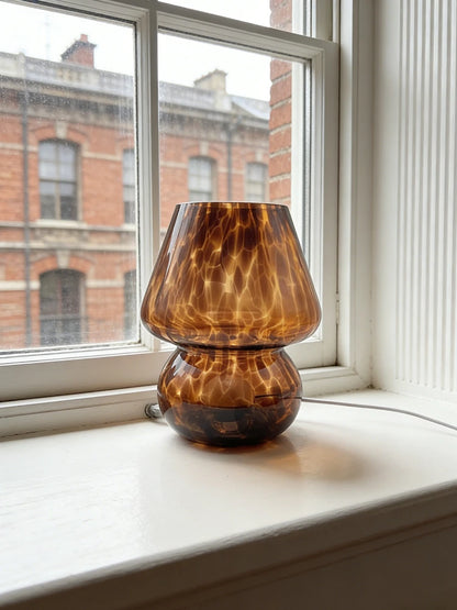 Vintage Glass Nightstand Lamp