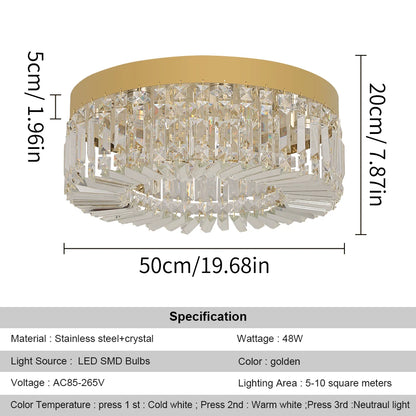 Luxury Gold Crystal LED Chandelier