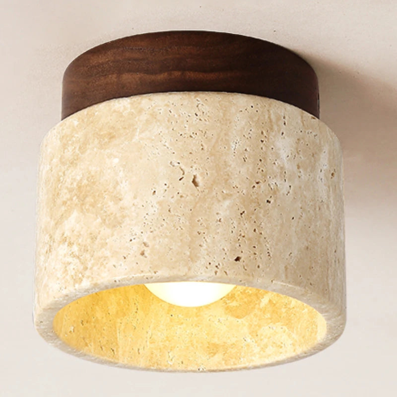 Japanese Wood & Stone Surface Downlight