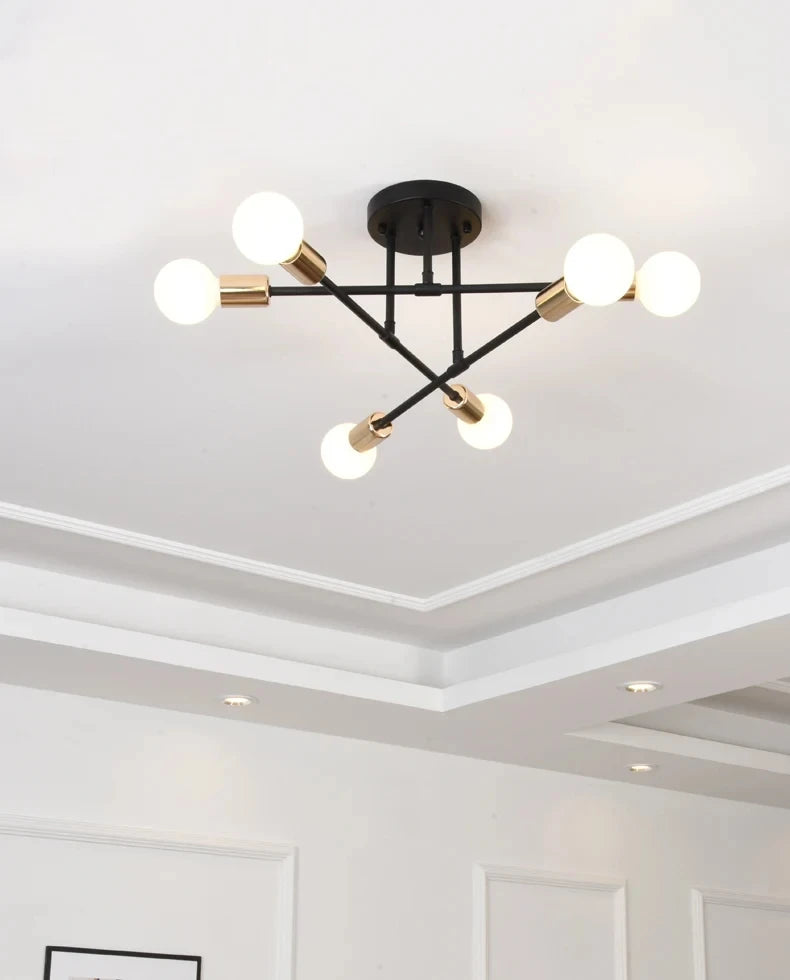 Nordic Black & Gold Minimalist Chandelier