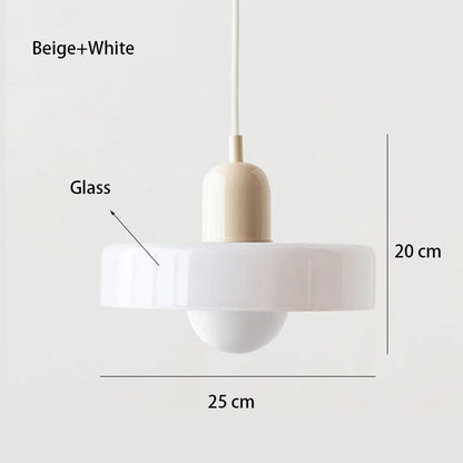 Retro Bauhaus Fluted Glass Chandelier