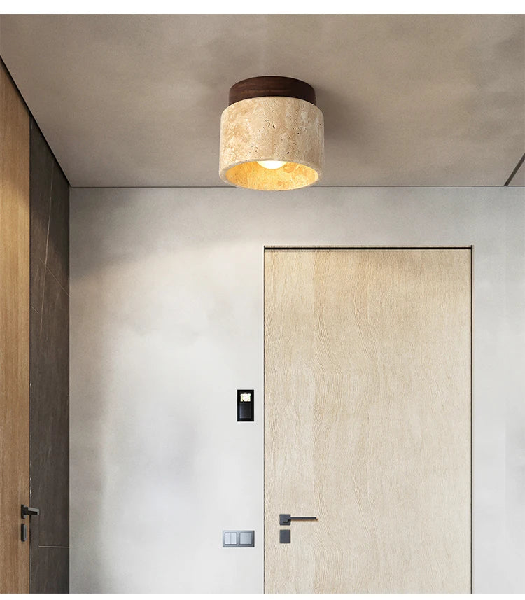 Japanese Wood & Stone Surface Downlight