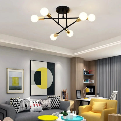 Nordic Black & Gold Minimalist Chandelier