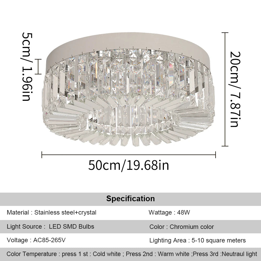 Luxury Gold Crystal LED Chandelier
