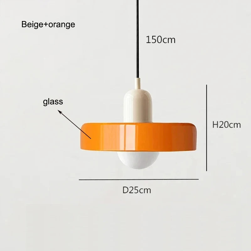 Retro Bauhaus Fluted Glass Chandelier