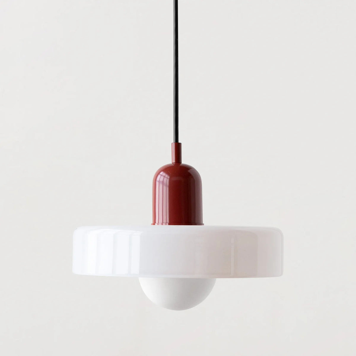 Retro Bauhaus Fluted Glass Chandelier