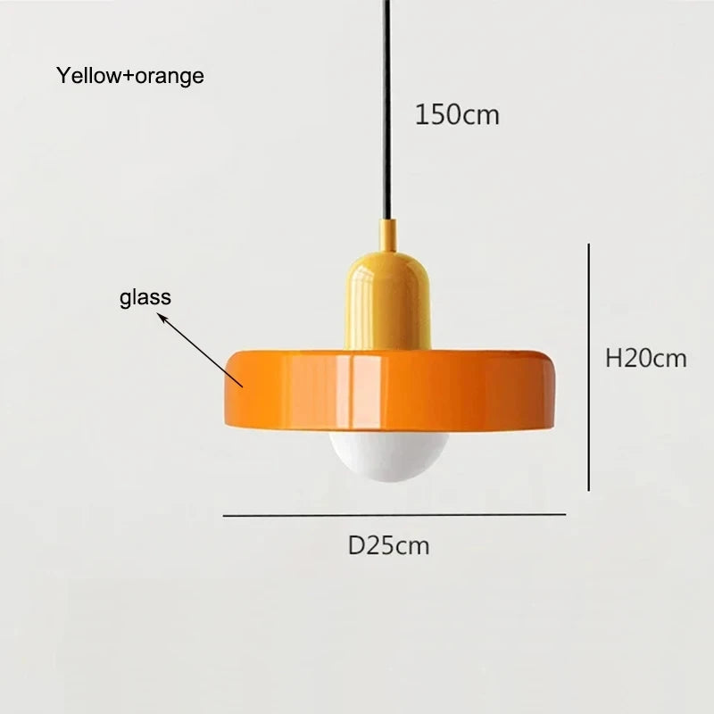 Retro Bauhaus Fluted Glass Chandelier