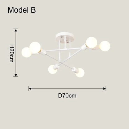 Nordic Black & Gold Minimalist Chandelier