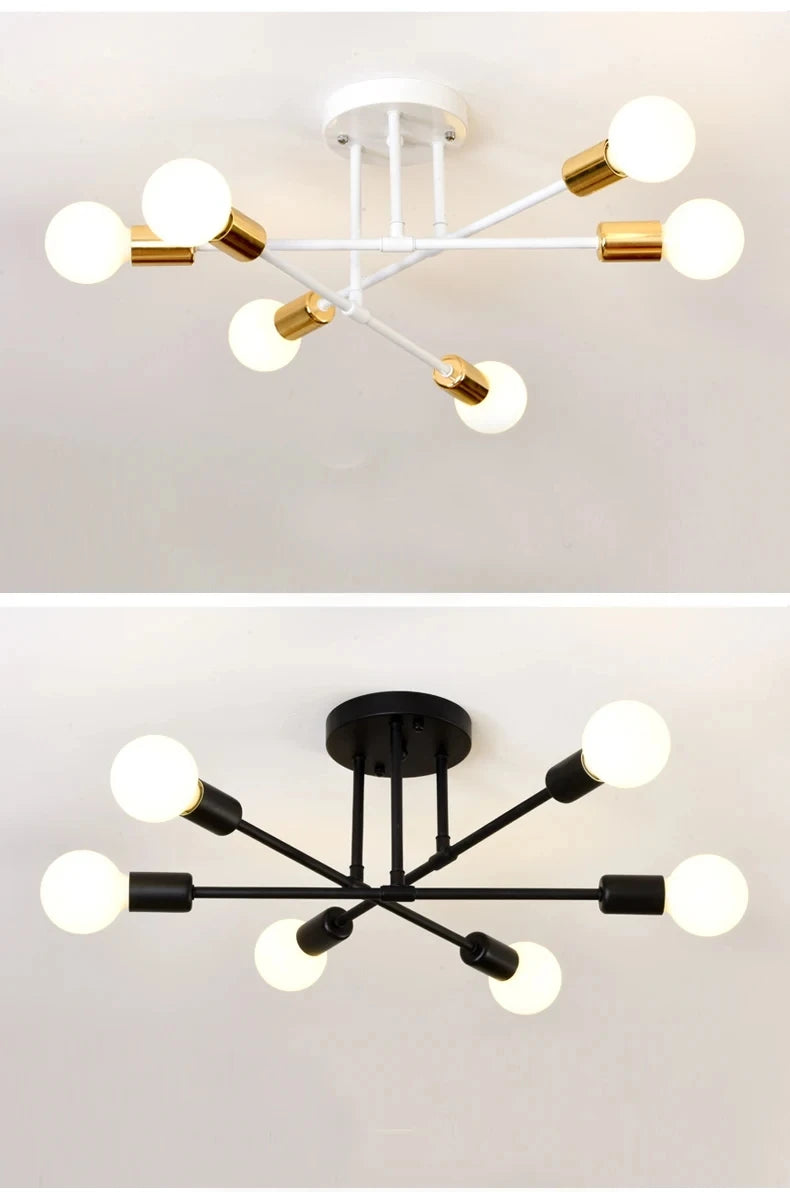 Nordic Black & Gold Minimalist Chandelier