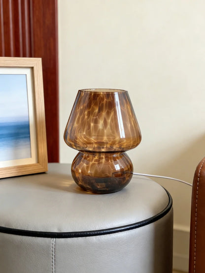 Vintage Glass Nightstand Lamp