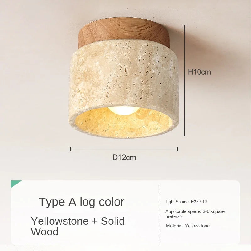 Japanese Wood & Stone Surface Downlight