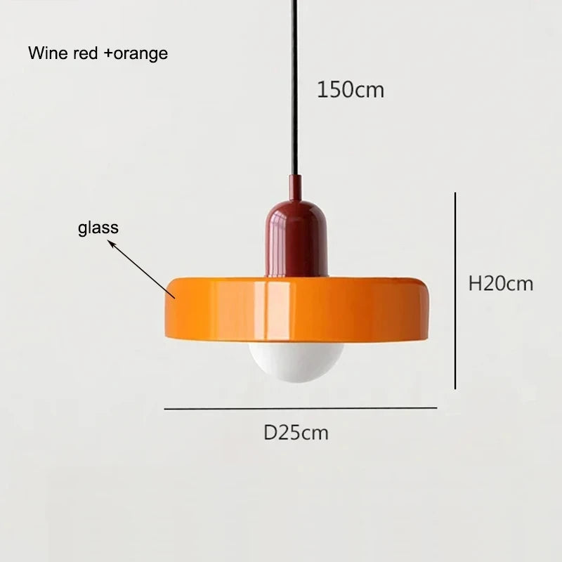 Retro Bauhaus Fluted Glass Chandelier