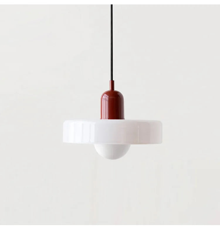 Retro Bauhaus Fluted Glass Chandelier