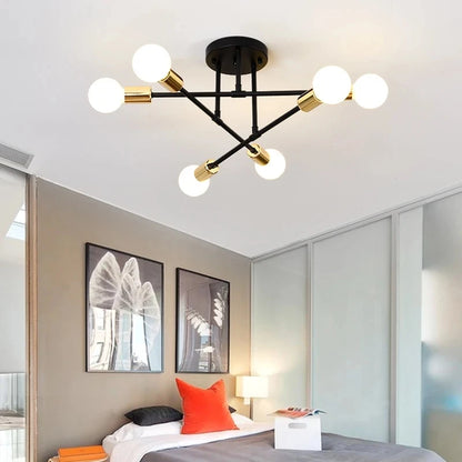 Nordic Black & Gold Minimalist Chandelier